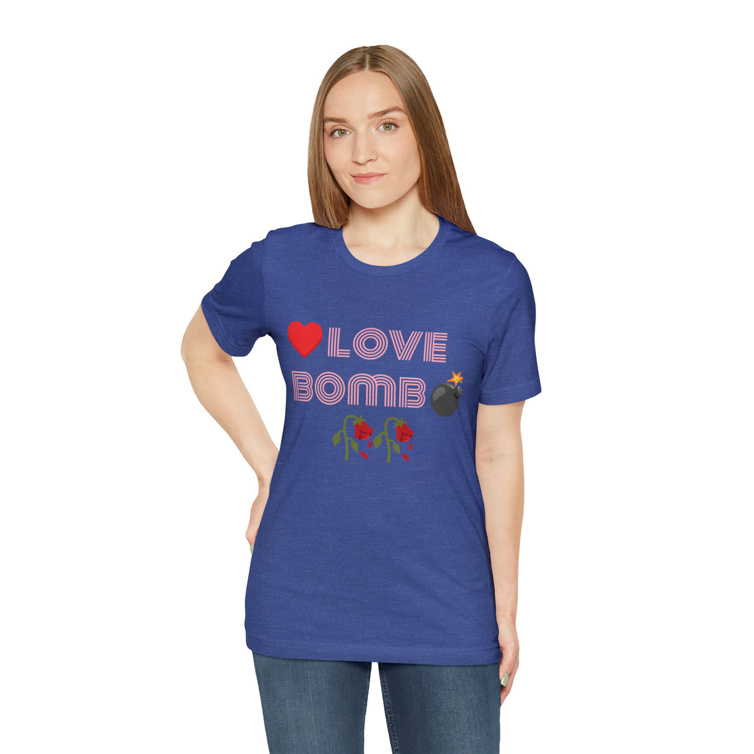 Unisex Love Bomb Typography Jersey Tee