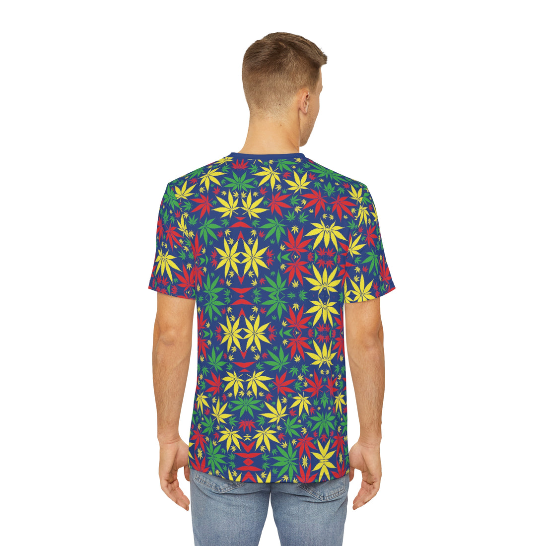 Royal Blue Tropical Men's Polyester Tee (AOP)