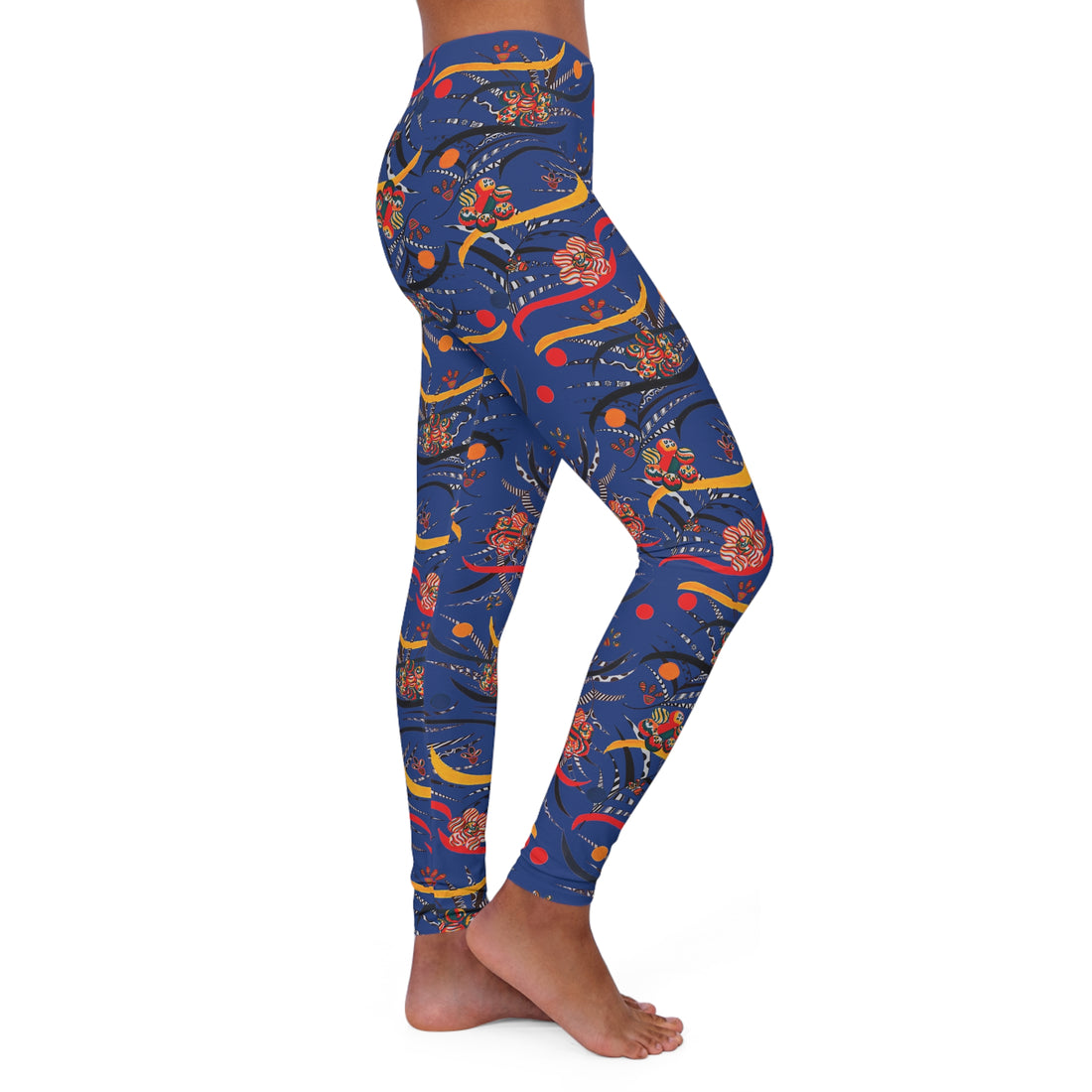 Blue Wilderness Print Spandex Leggings