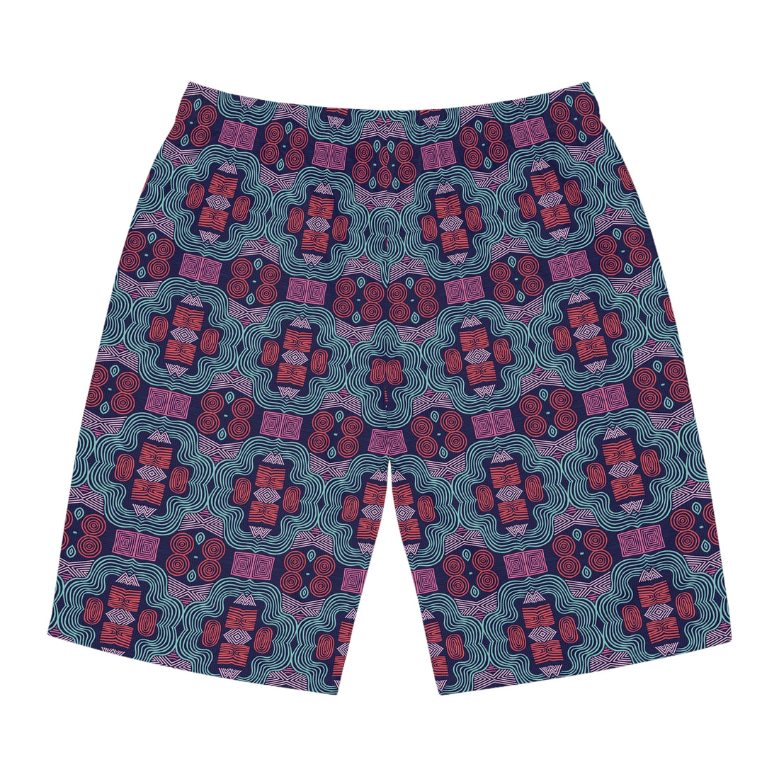 Ink Geometric Print Men's Board Shorts (AOP)