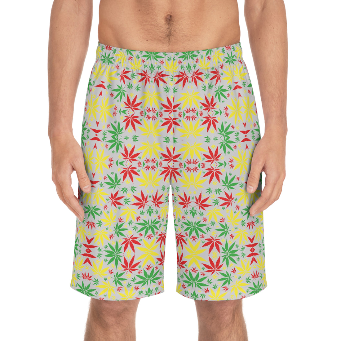 Slate Rasta Toned Men's Board Shorts (AOP)