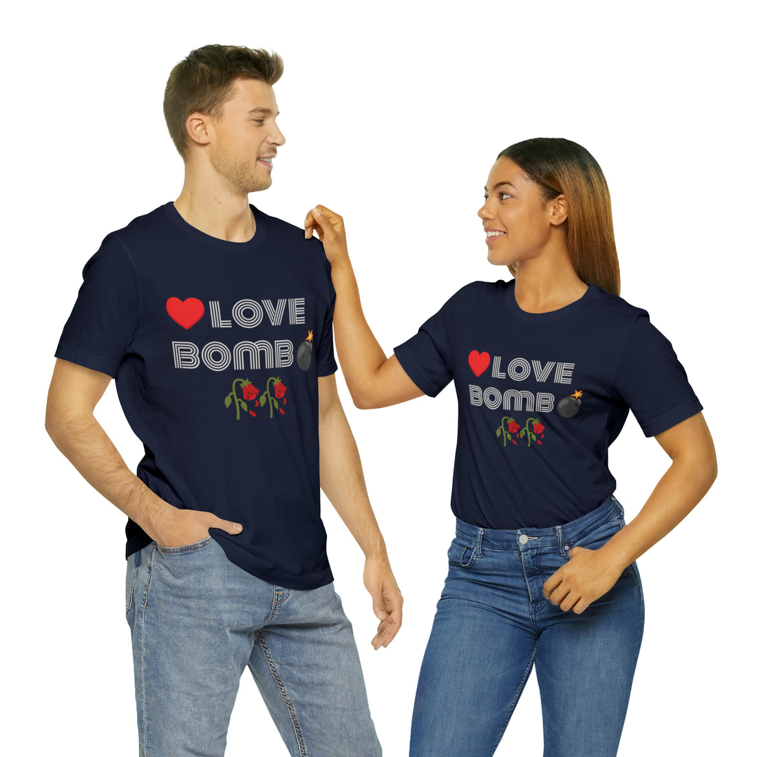 Unisex Love Bomb Typography Jersey Tee