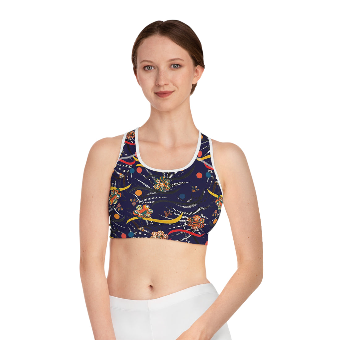 Ink Wilderness Print Racer Back (AOP) Sports Bra