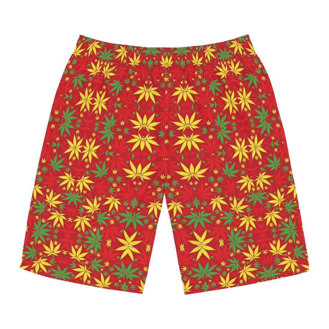 Red Rasta Toned Men's Board Shorts (AOP)