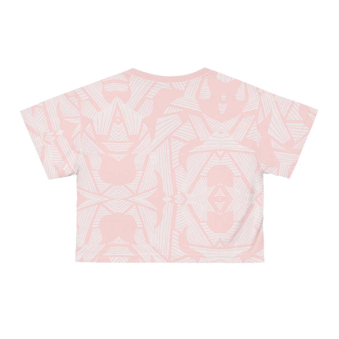 Pale Pink Girls Of Summer AOP Crop Tee