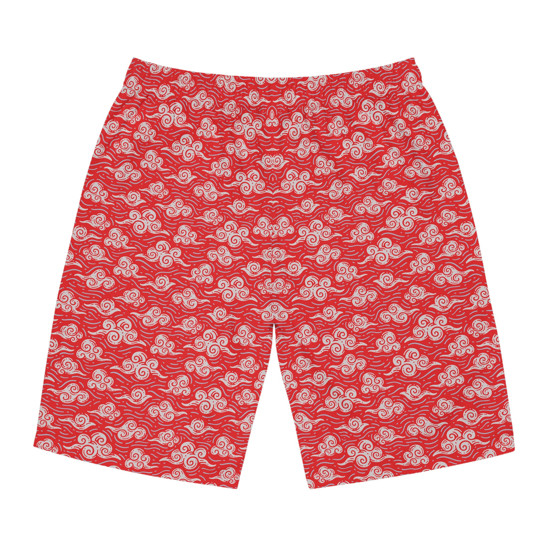 Red Oriental Clouds Men's Board Shorts (AOP)