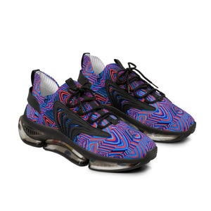 vermillion men's sonic waves print mesh knit sneakers