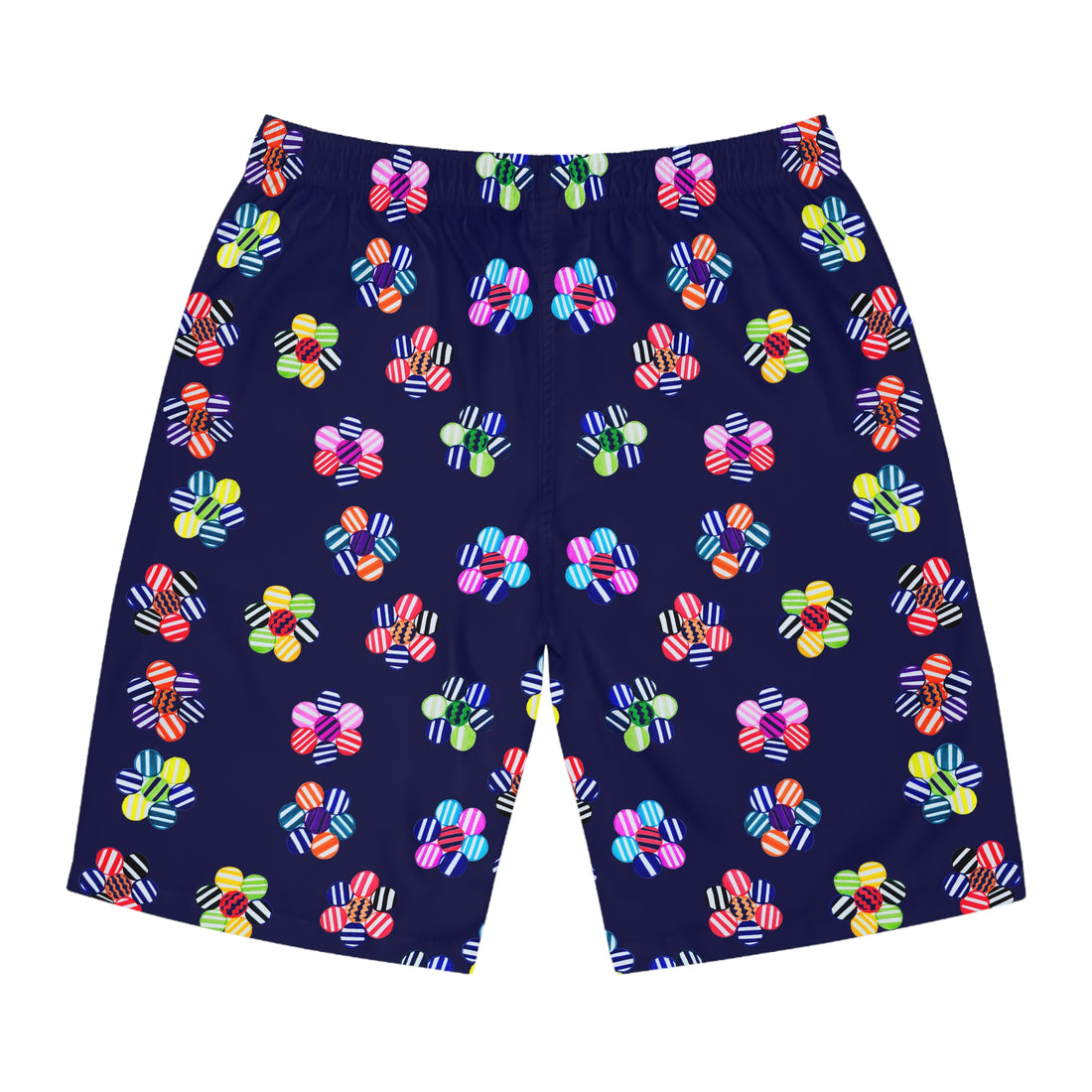 Ink Geo Candy Floral Men's Board Shorts (AOP)