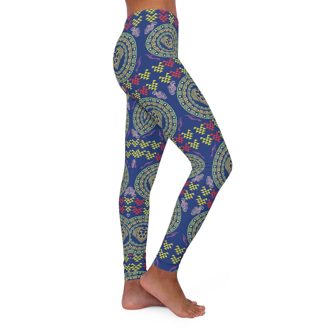 Royal Blue lion head Spandex Leggings