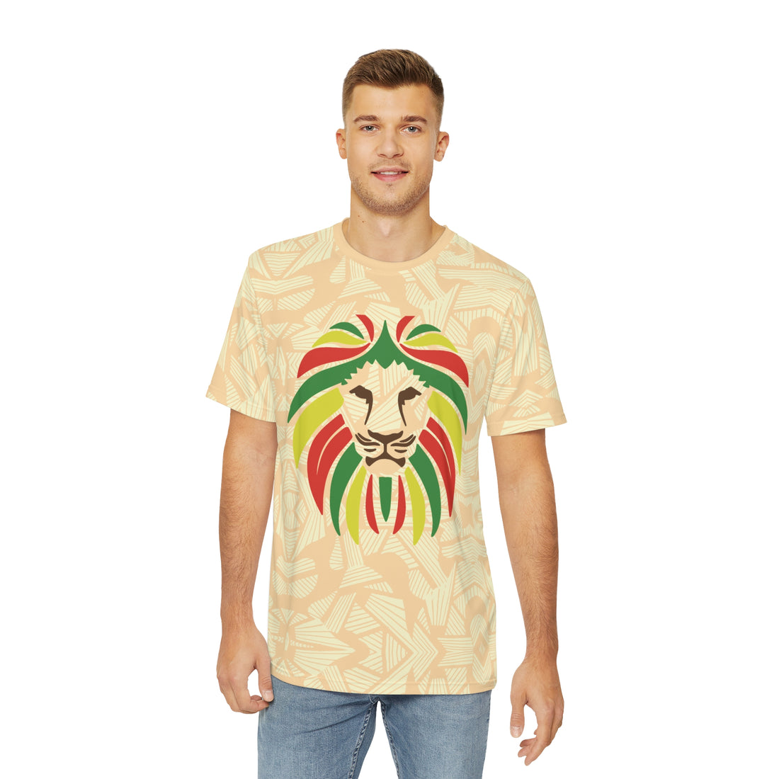 Sarcoline Men's Rasta Lion Portrait Polyester Tee (AOP)