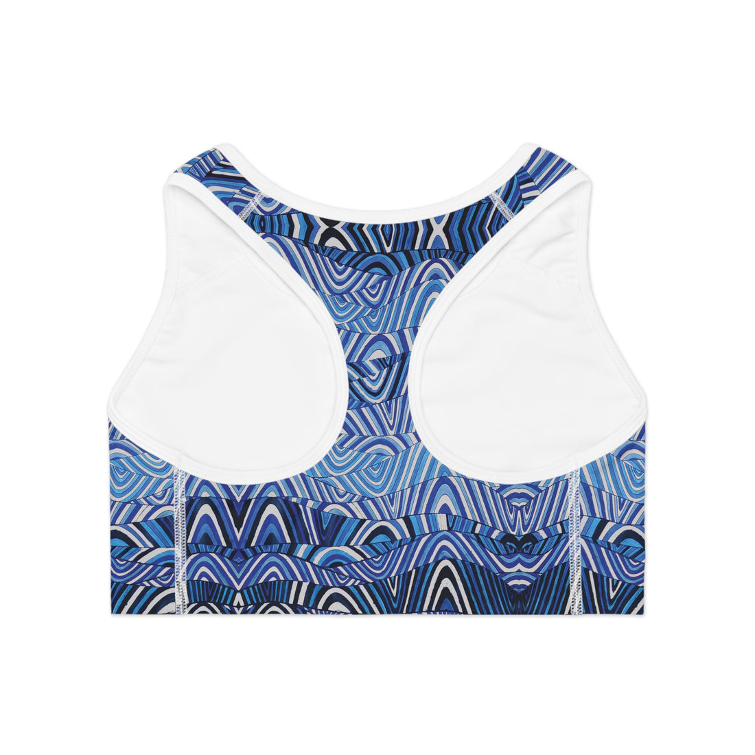 Slate Sonic (AOP) Racerback Sports Bra