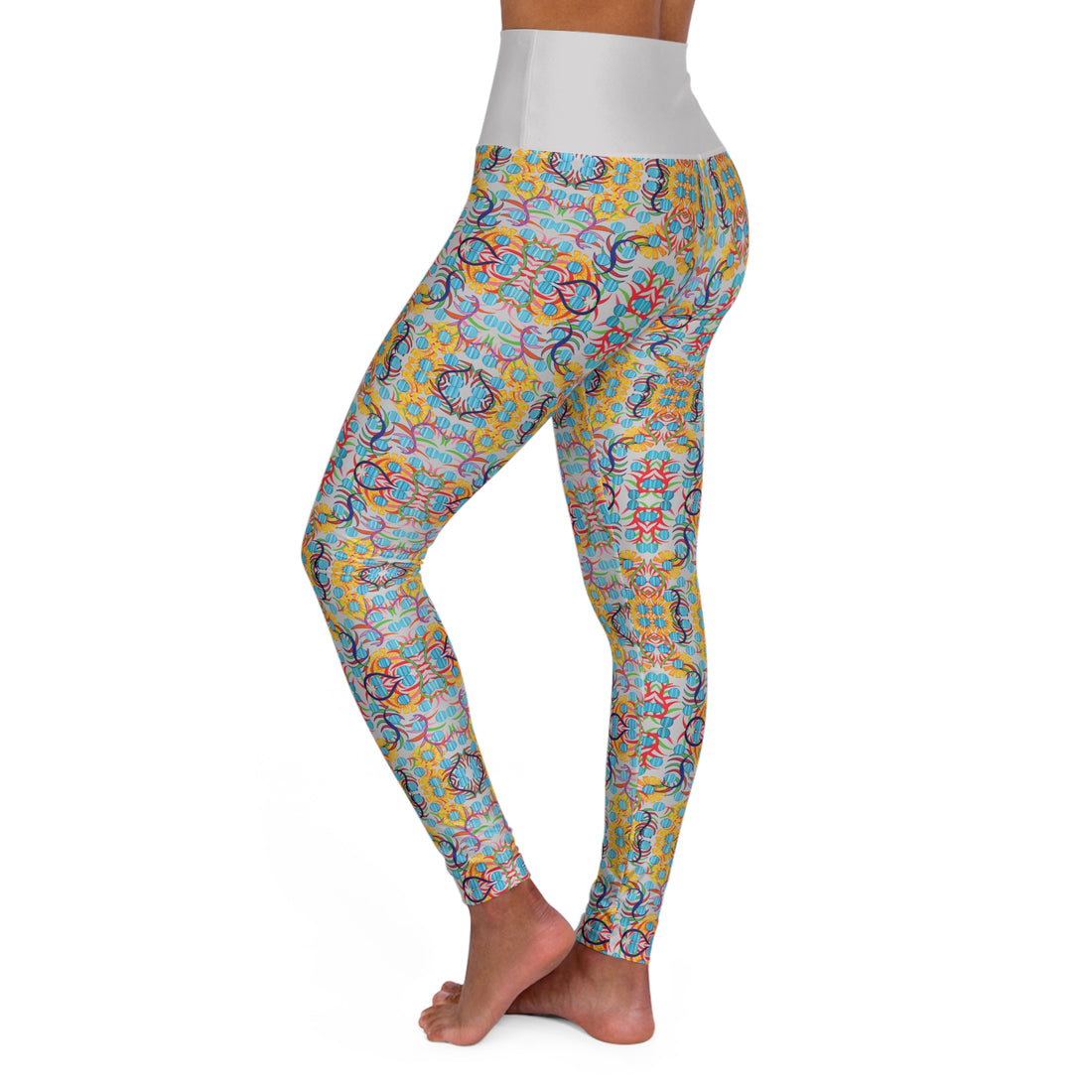 Slate Sunflower Yoga Leggings