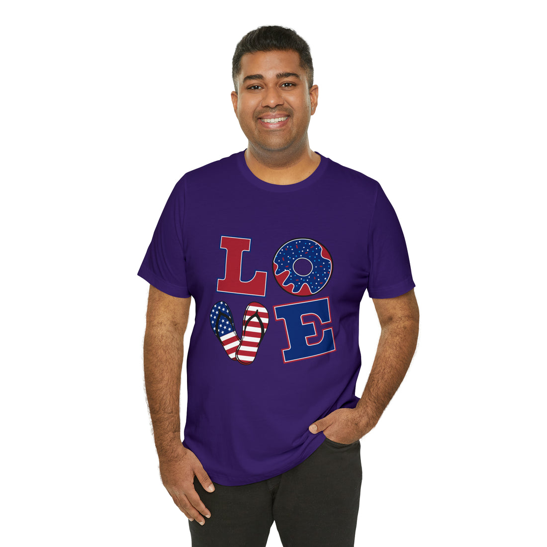 Unisex Jersey American Love Tee