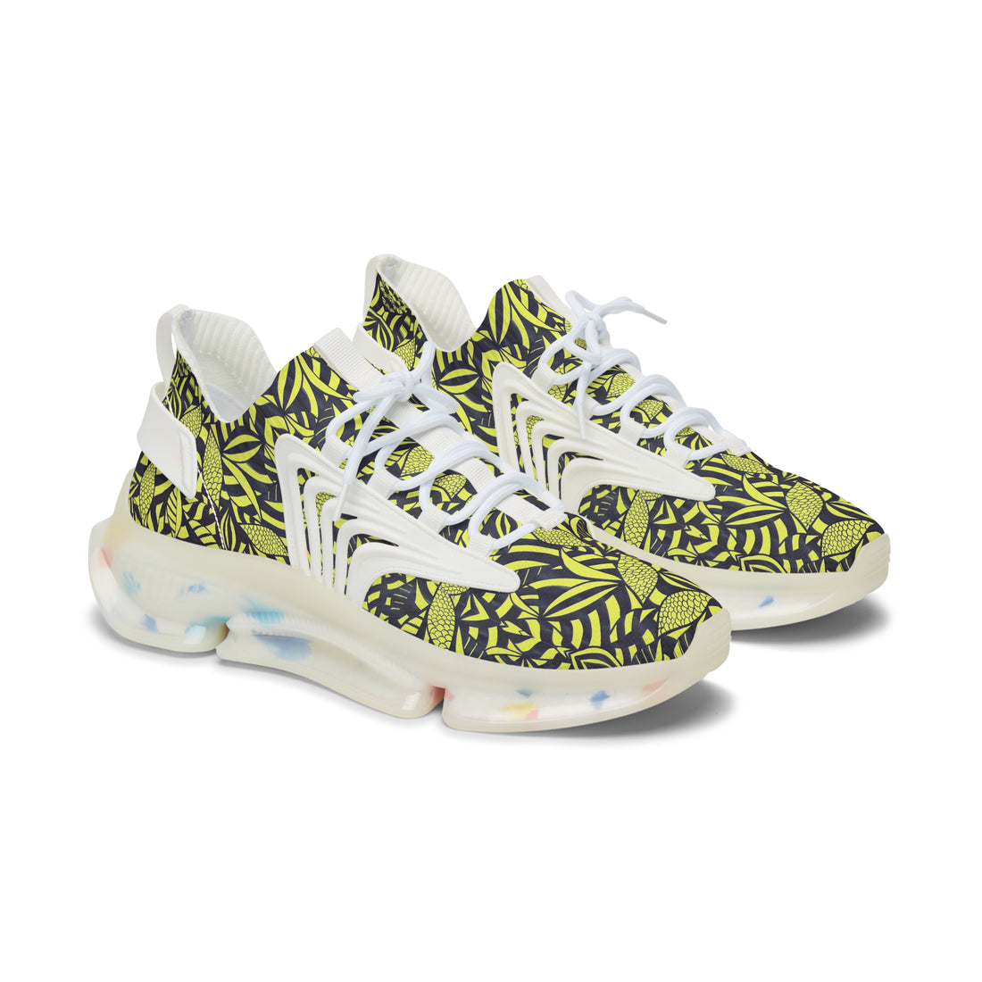 canary women's tropical print mesh knit sneakers