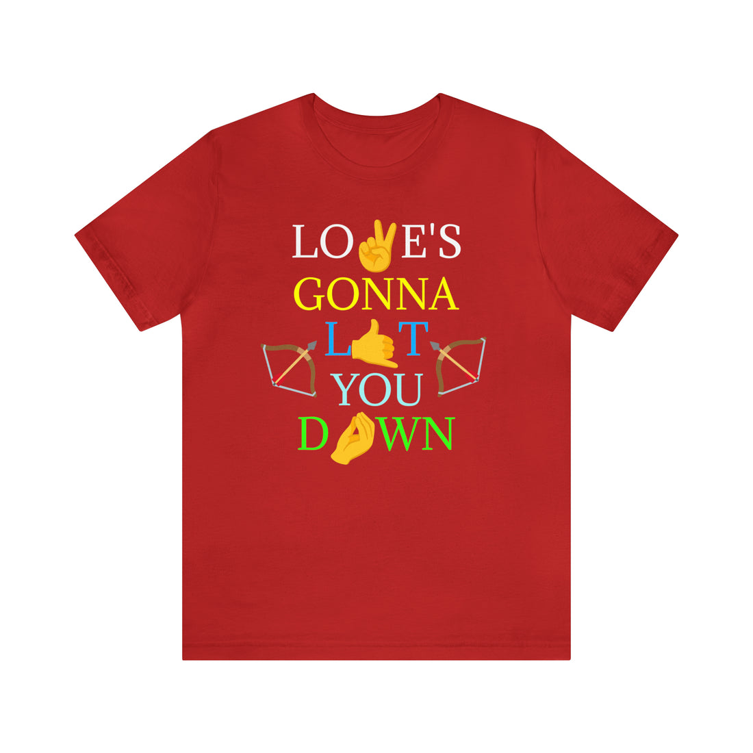 Unisex Love Down Typography Jersey Tee