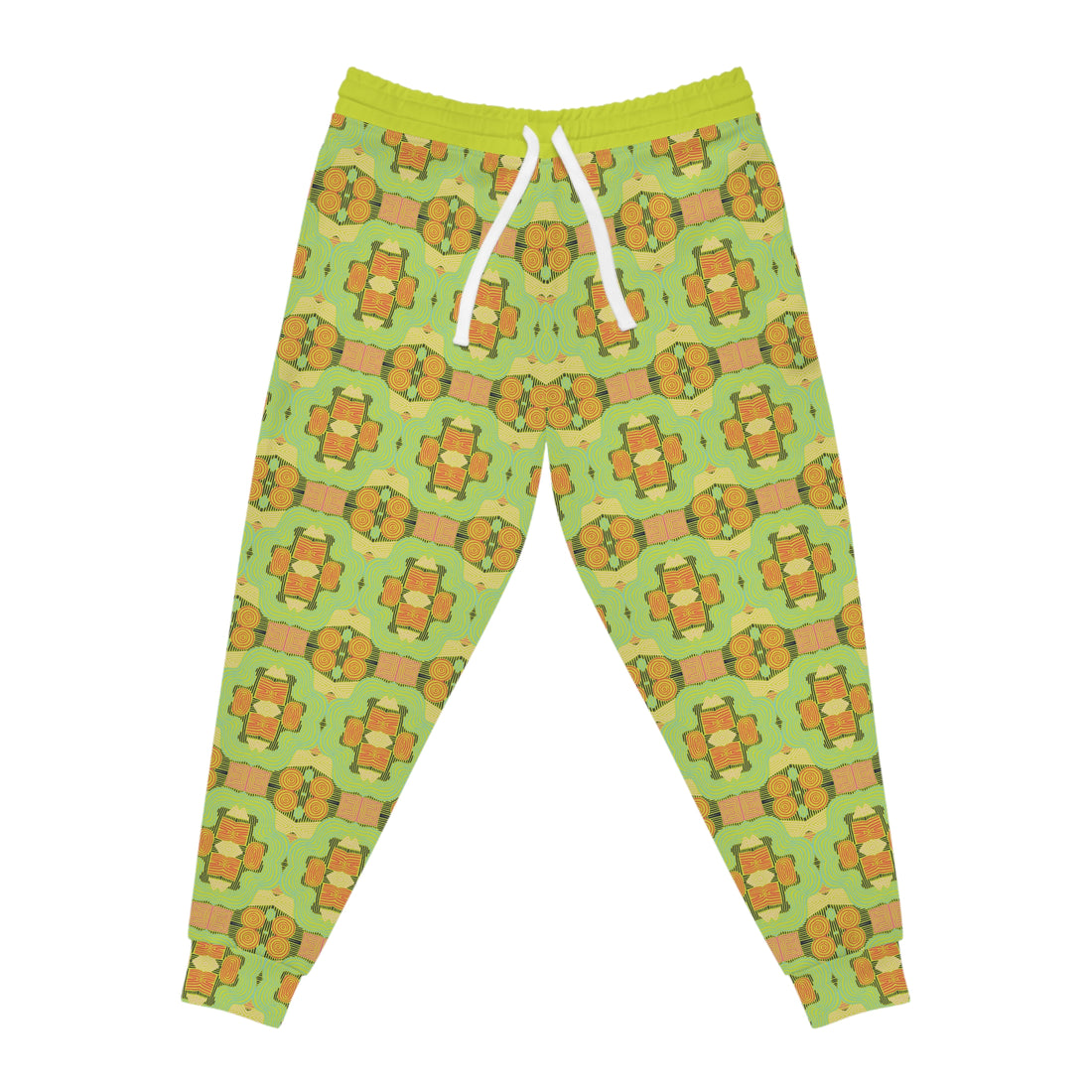 Lime Geometric Print Unisex Joggers