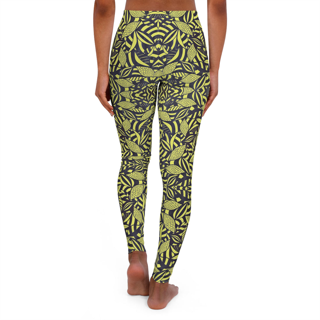 Canary Tropical Minimalist Spandex Leggings