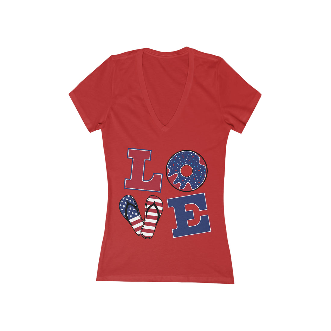 Women's Jersey LOVE V-Neck Tee