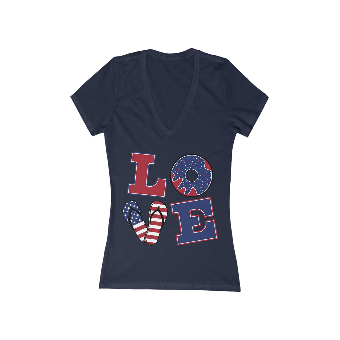 Women's Jersey LOVE V-Neck Tee