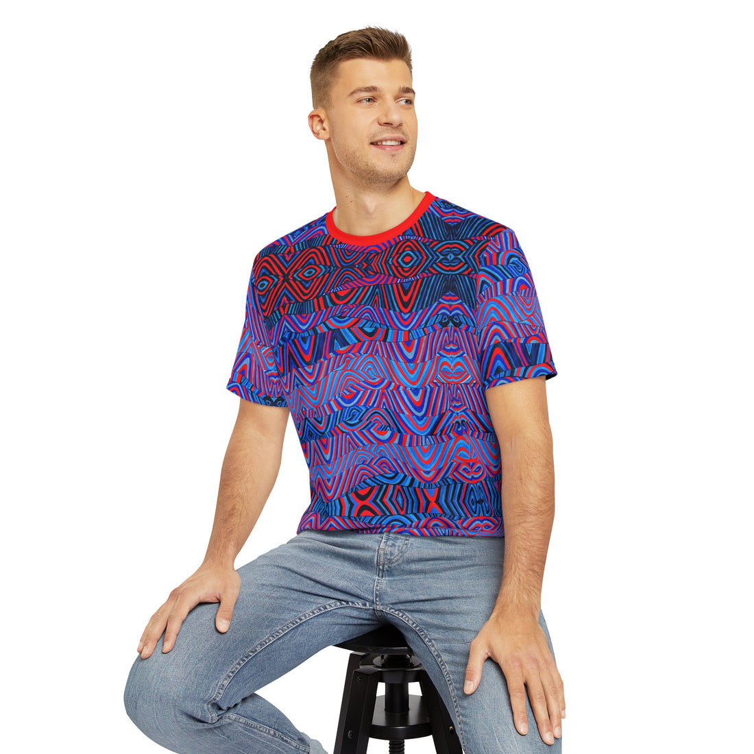 Red Sonic Men's Polyester Tee (AOP)