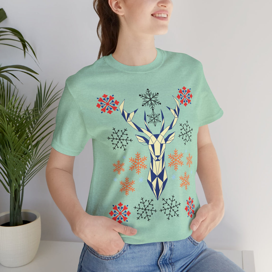 Stag Print Unisex Jersey Tee