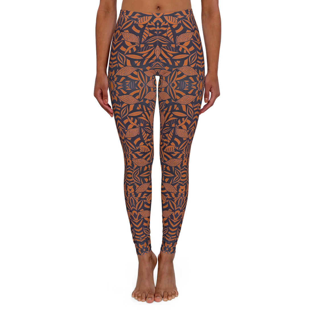 Cinnamon Tropical Minimalist Spandex Leggings