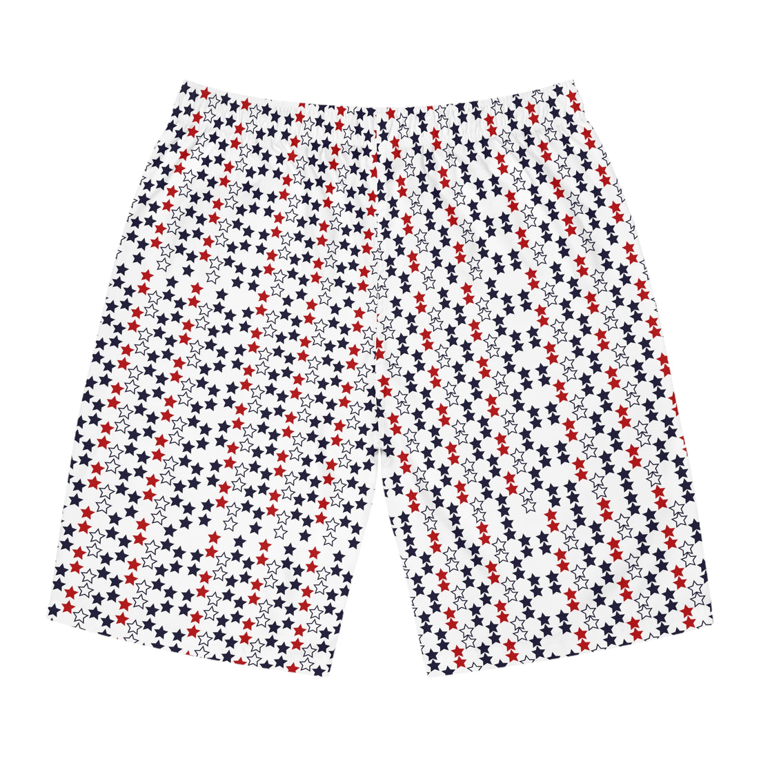 White Star Print Men's Board Shorts (AOP)