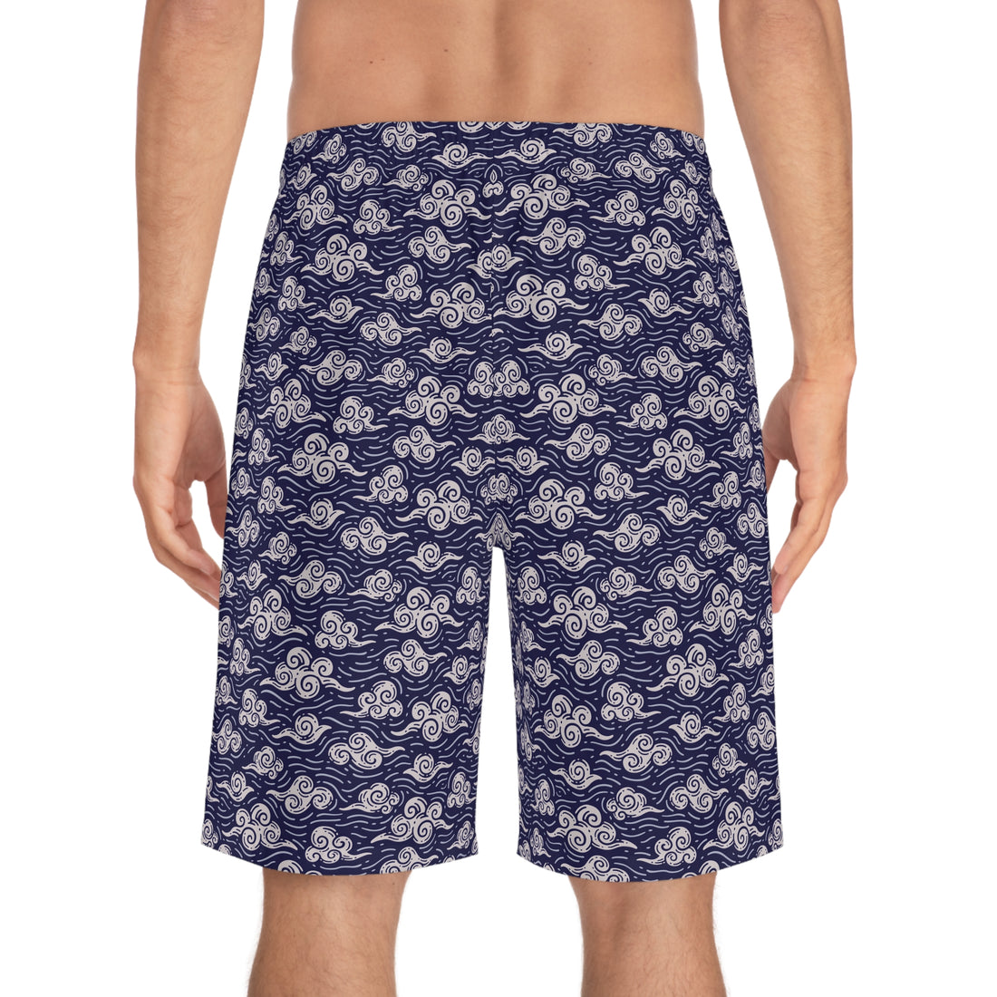 Ink Oriental Clouds Men's Board Shorts (AOP)