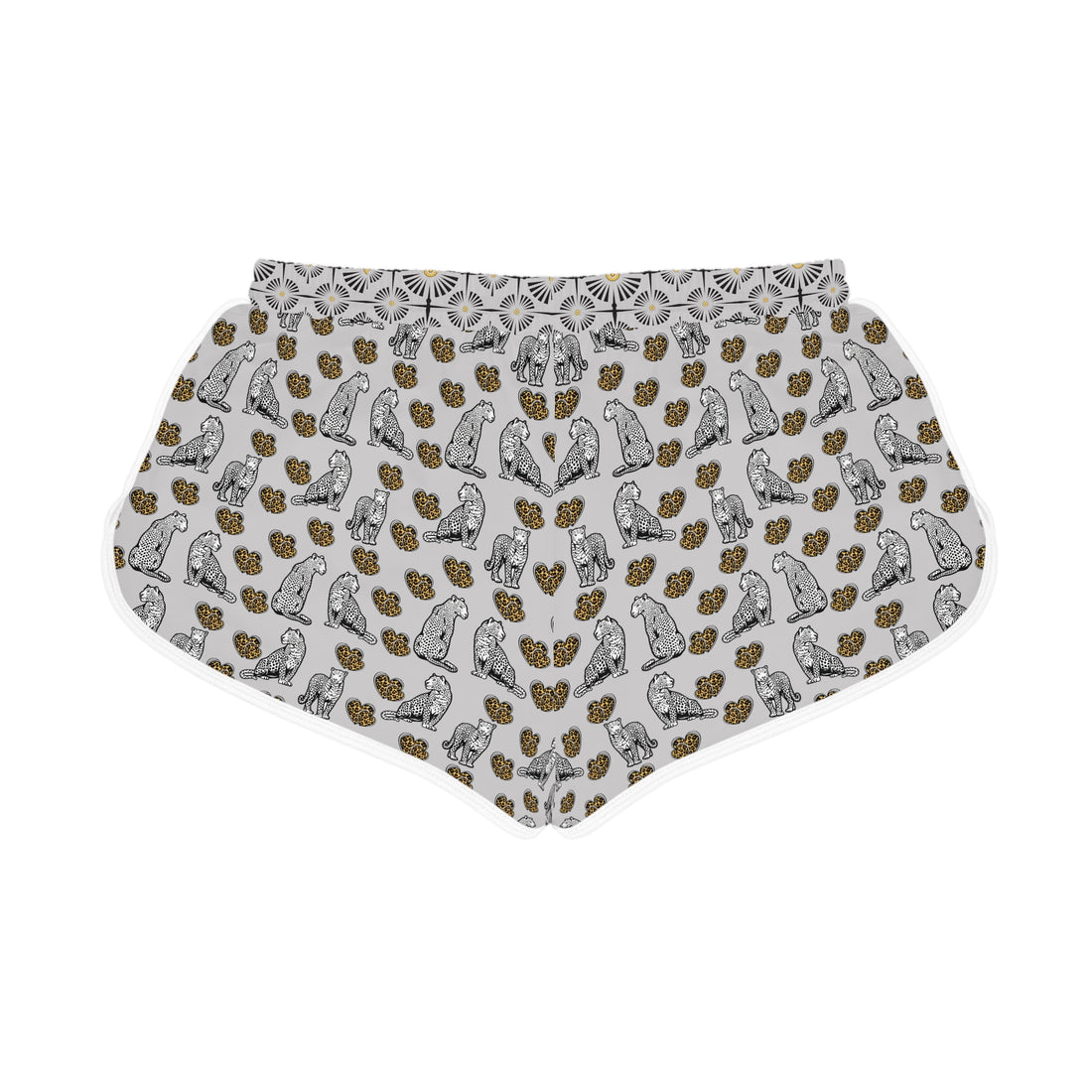 Slate Cheetah Hearts Relaxed Shorts