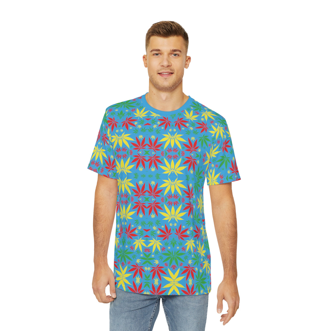 Aqua Tropical Men's Polyester Tee (AOP)