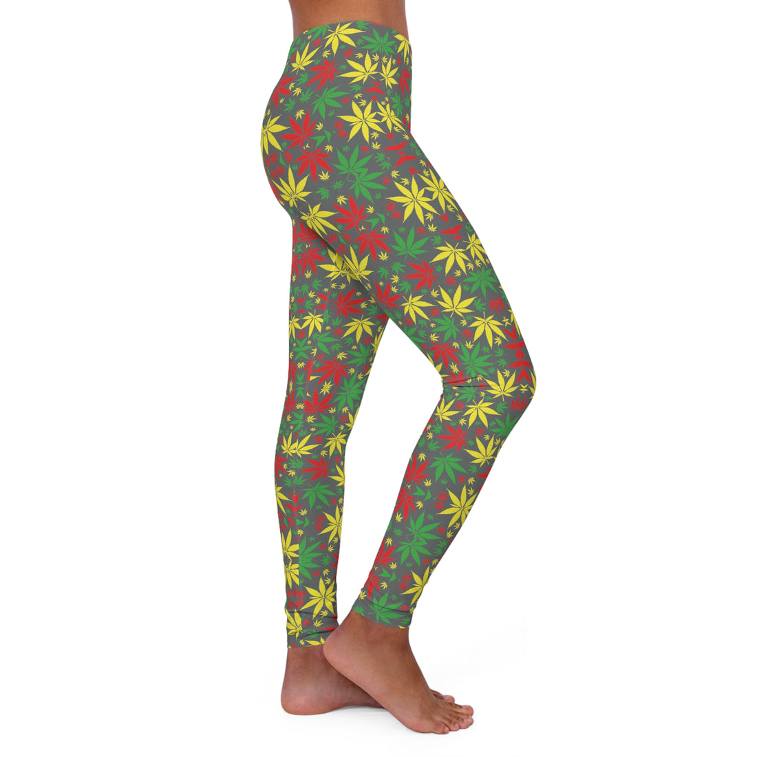 Ash Tropical Rasta Toned Spandex Leggings