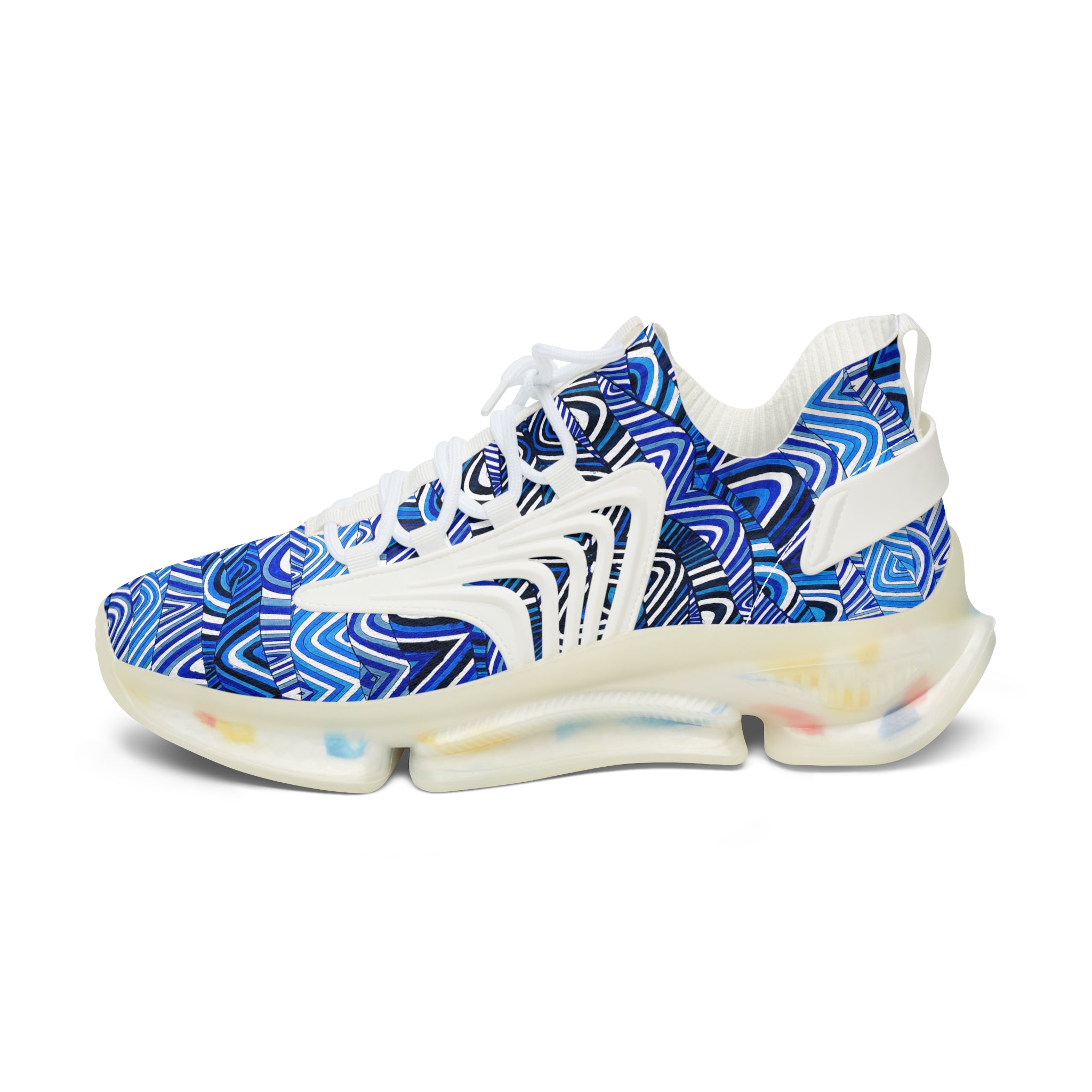 White Sonic OTT Women's Mesh Knit Sneakers