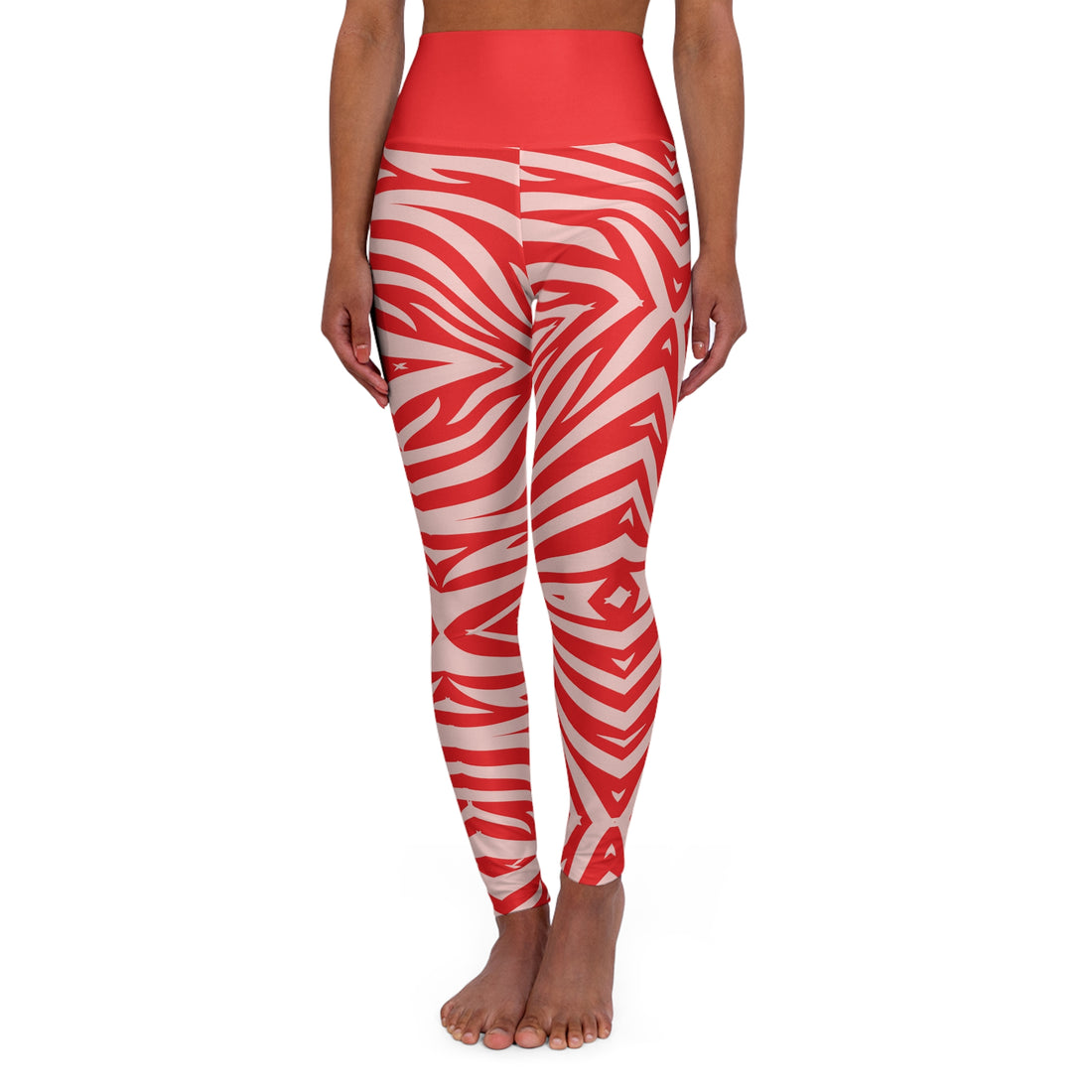 Red Tiger Stripes Yoga Leggings