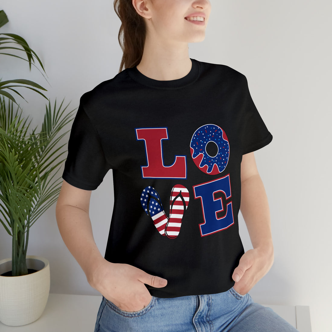 Unisex Jersey American Love Tee