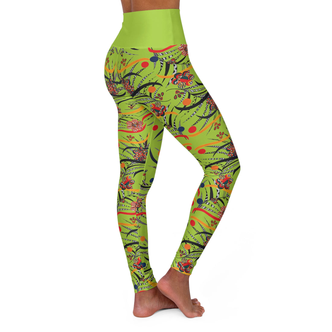 Lime Wilderness Yoga Leggings