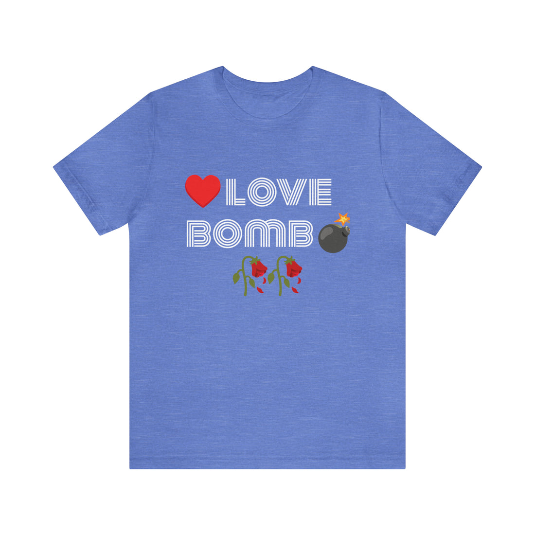 Unisex Love Bomb Typography Jersey Tee