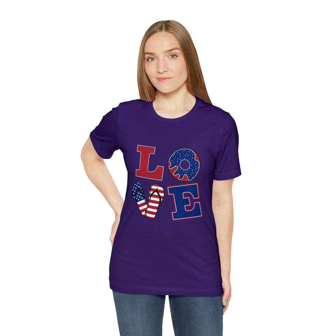 Unisex Jersey American Love Tee