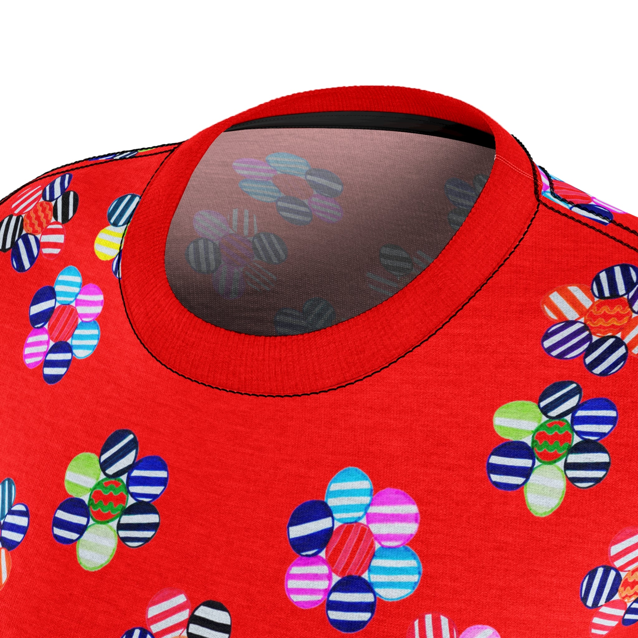 Red Candy Floral AOP Women's Cap Sleeves T-shirt