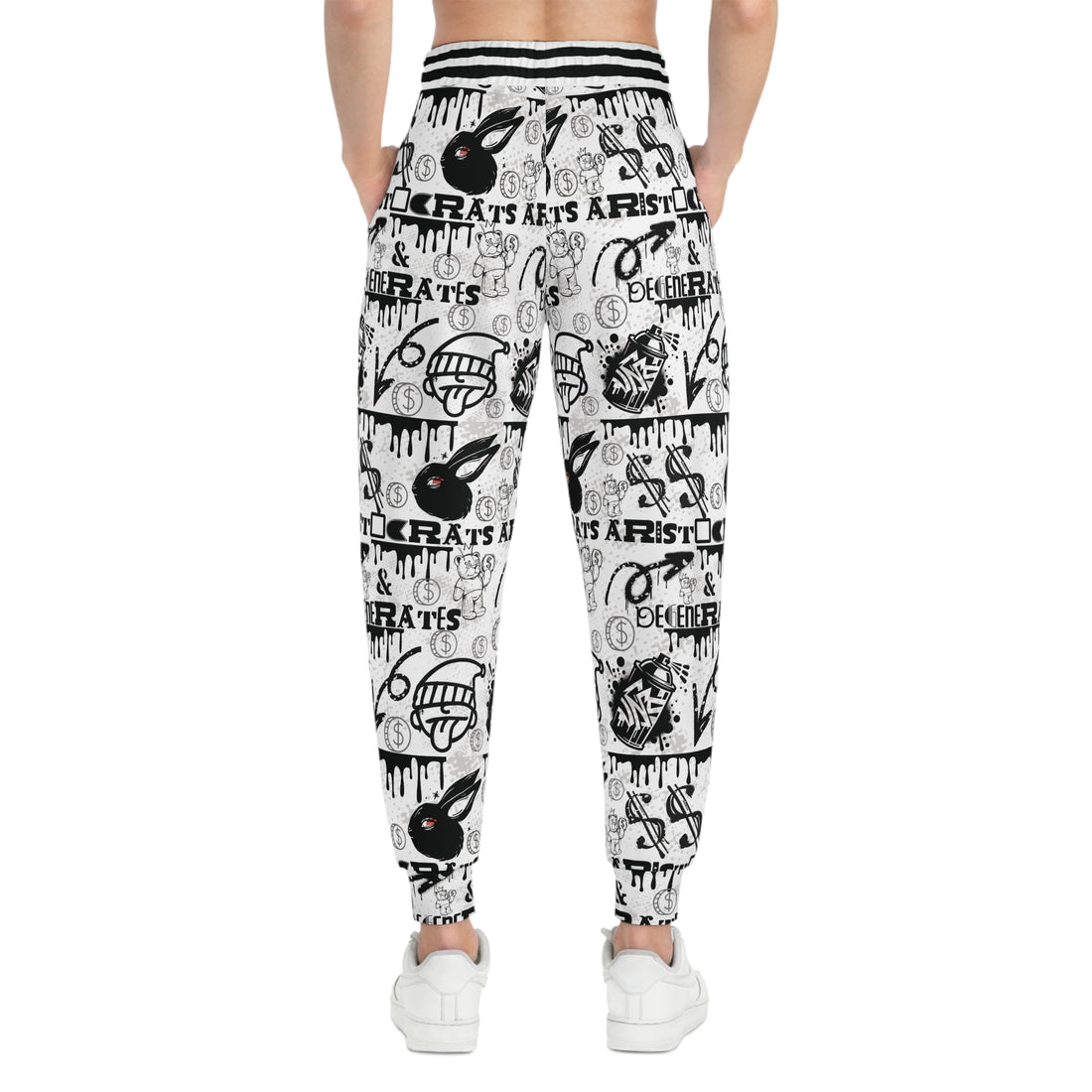 White Polar Graphic Unisex Joggers