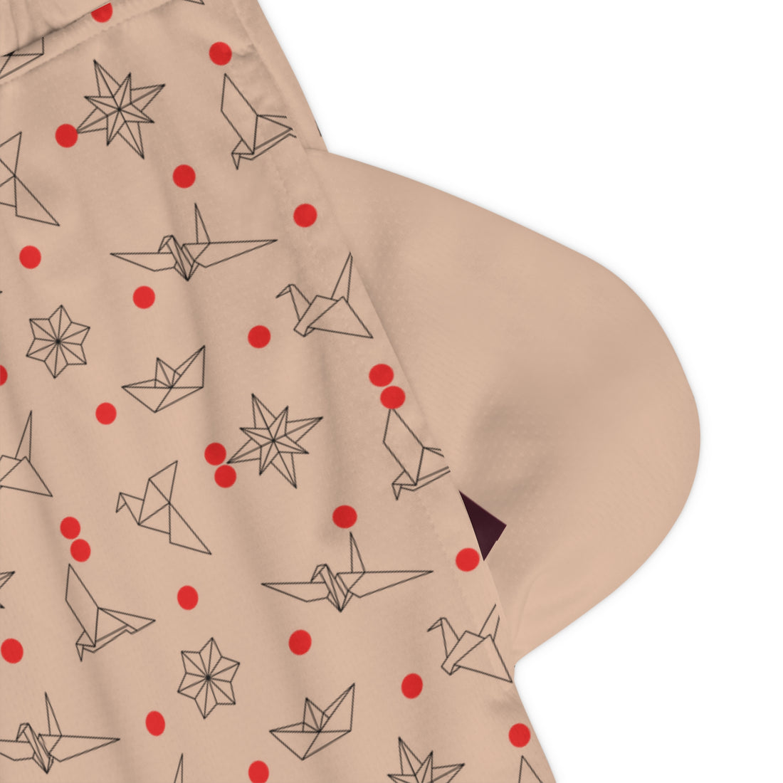 Nude Origami Basketball Rib Shorts (AOP)