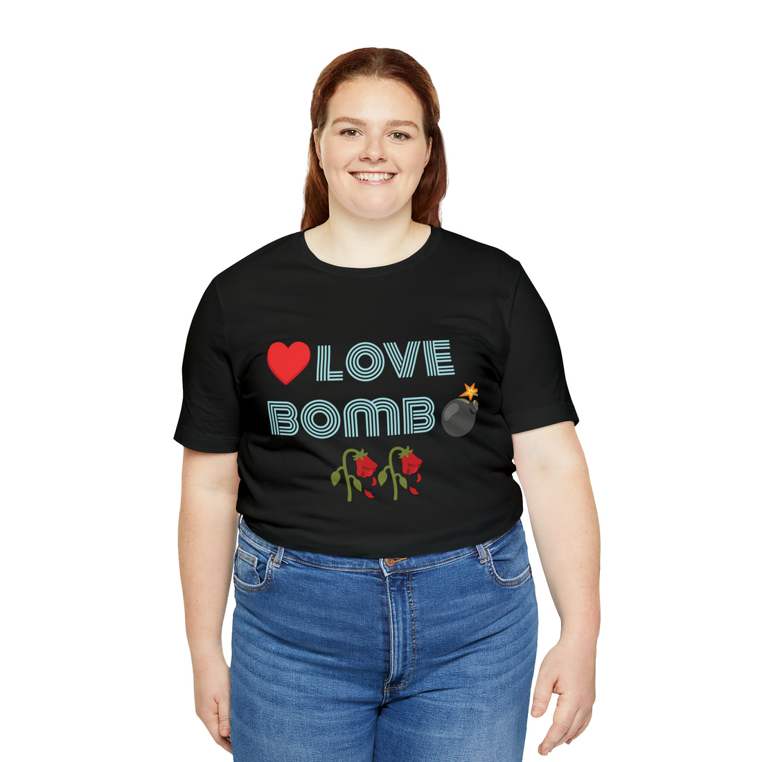 Unisex Love Bomb Typography Jersey Tee