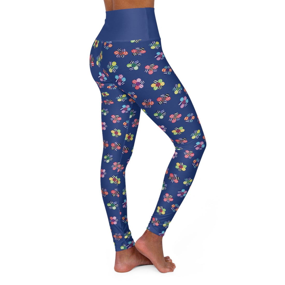 Blue Candy Floral Sports Bra & Yoga Leggings Bundle