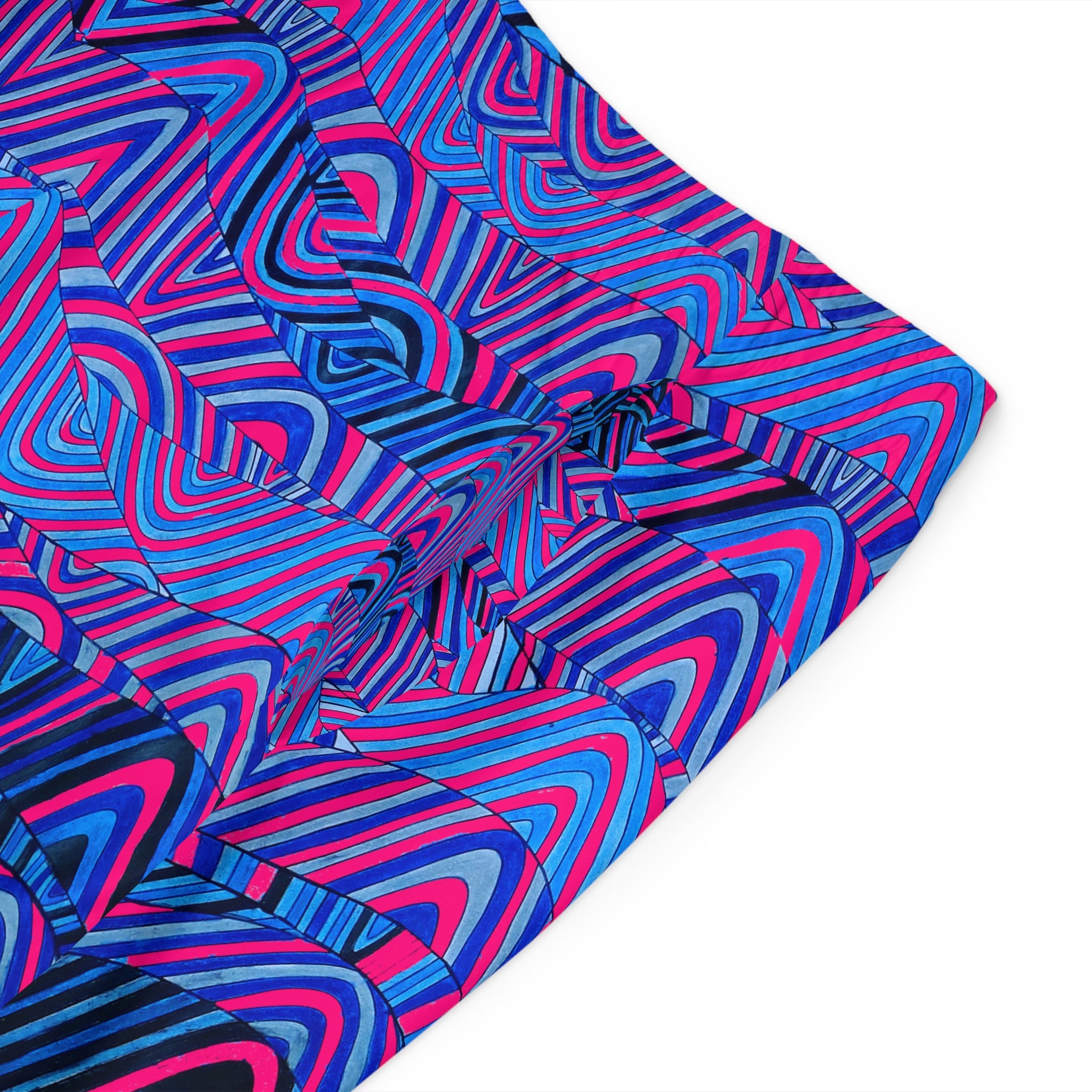 Hot Pink Sonic Print Men's Board Shorts (AOP)