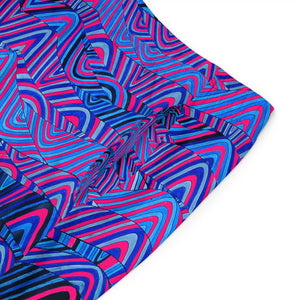 Hot Pink Sonic Print Men's Board Shorts (AOP)