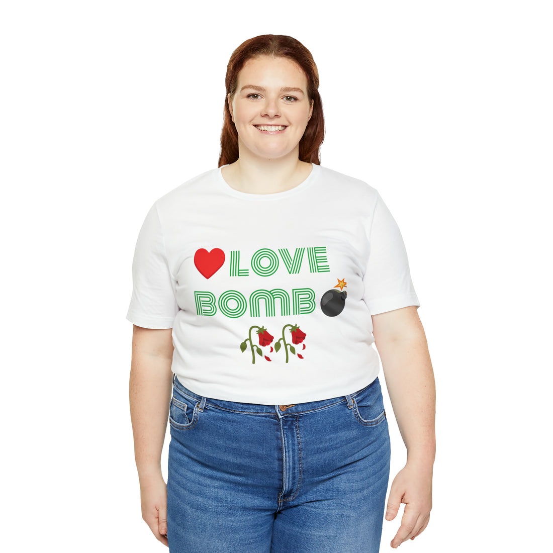 Unisex Love Bomb Typography Jersey Tee