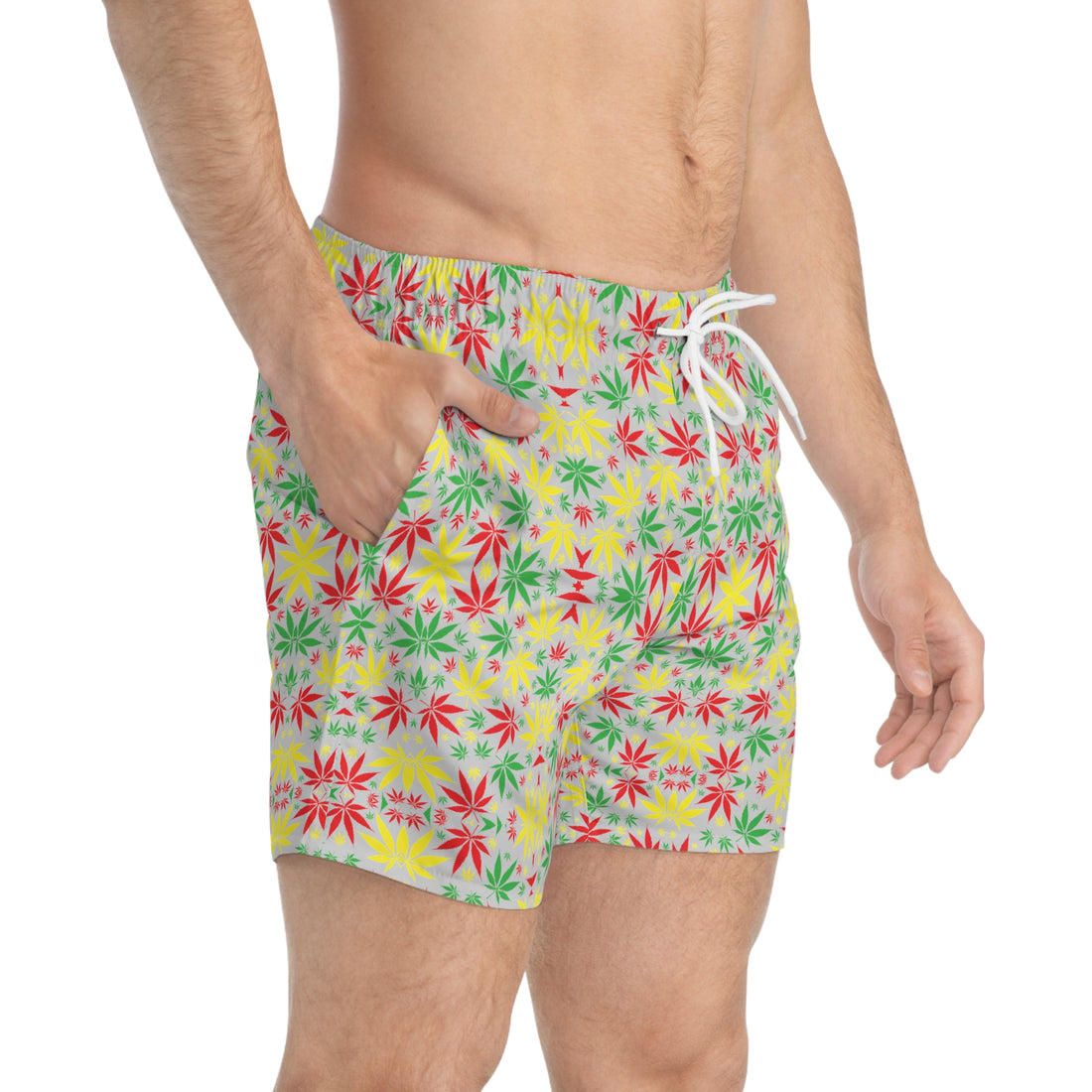 Slate Tropical Rasta Toned Swimming Trunks