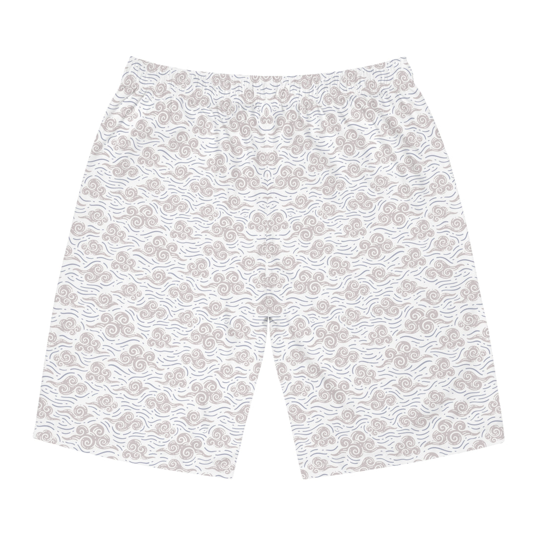 White Oriental Clouds Men's Board Shorts (AOP)