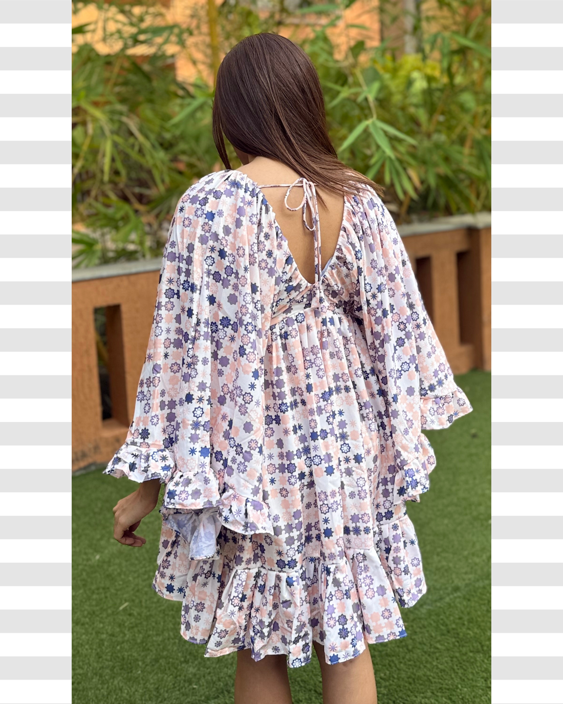 Ditsy Geometric Billowy Boho chic Dress