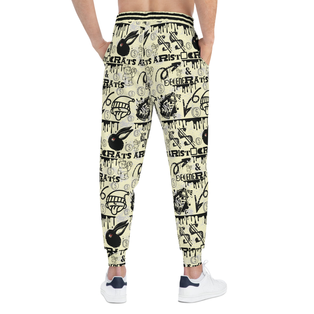 Cream Polar Graphic Unisex Joggers