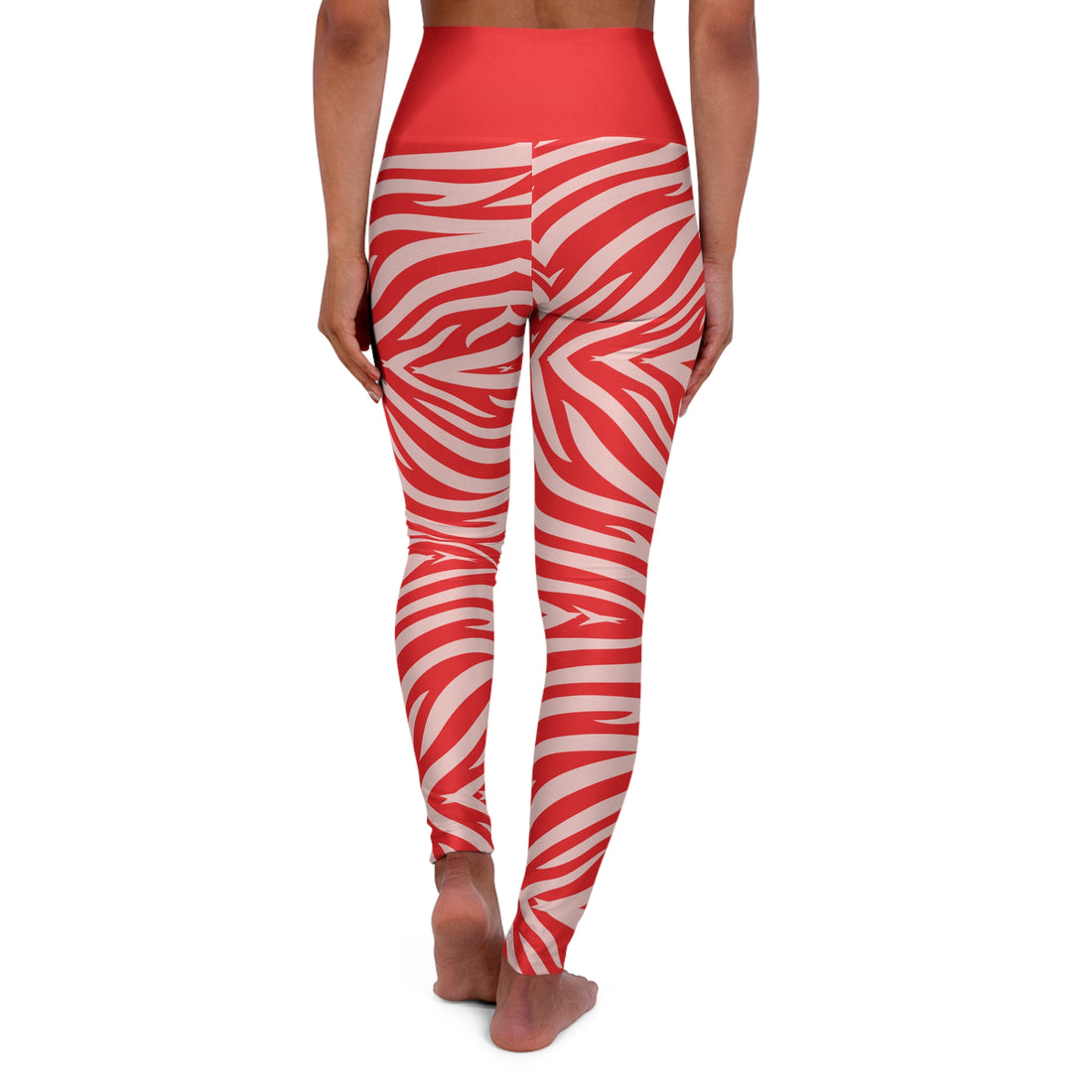 Red Tiger Stripes Yoga Leggings